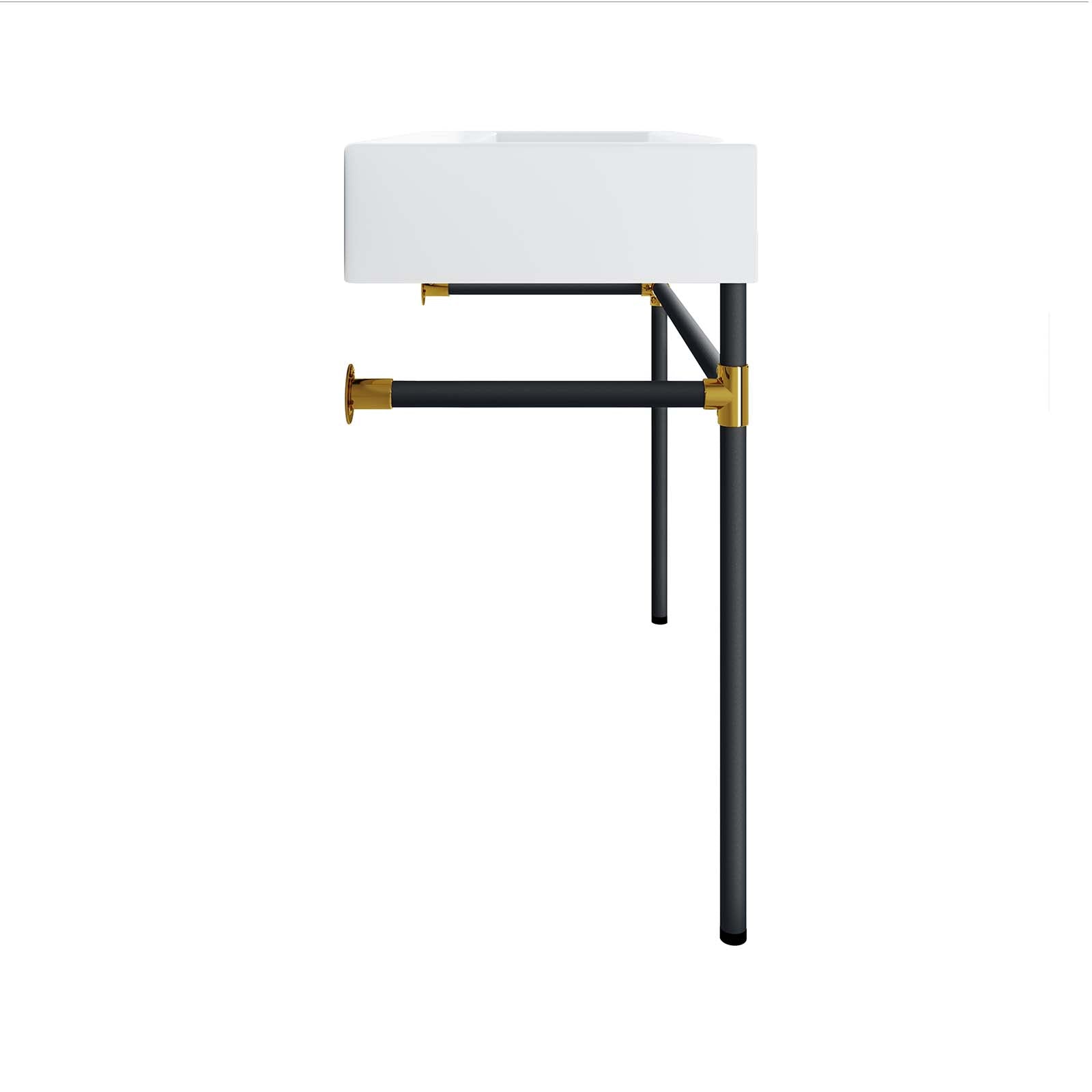 Redeem 40" Black Stainless Steel Wall-Mount Bathroom Vanity By Modway - EEI-5545 | Bathroom Accessories | Modishstore - 5