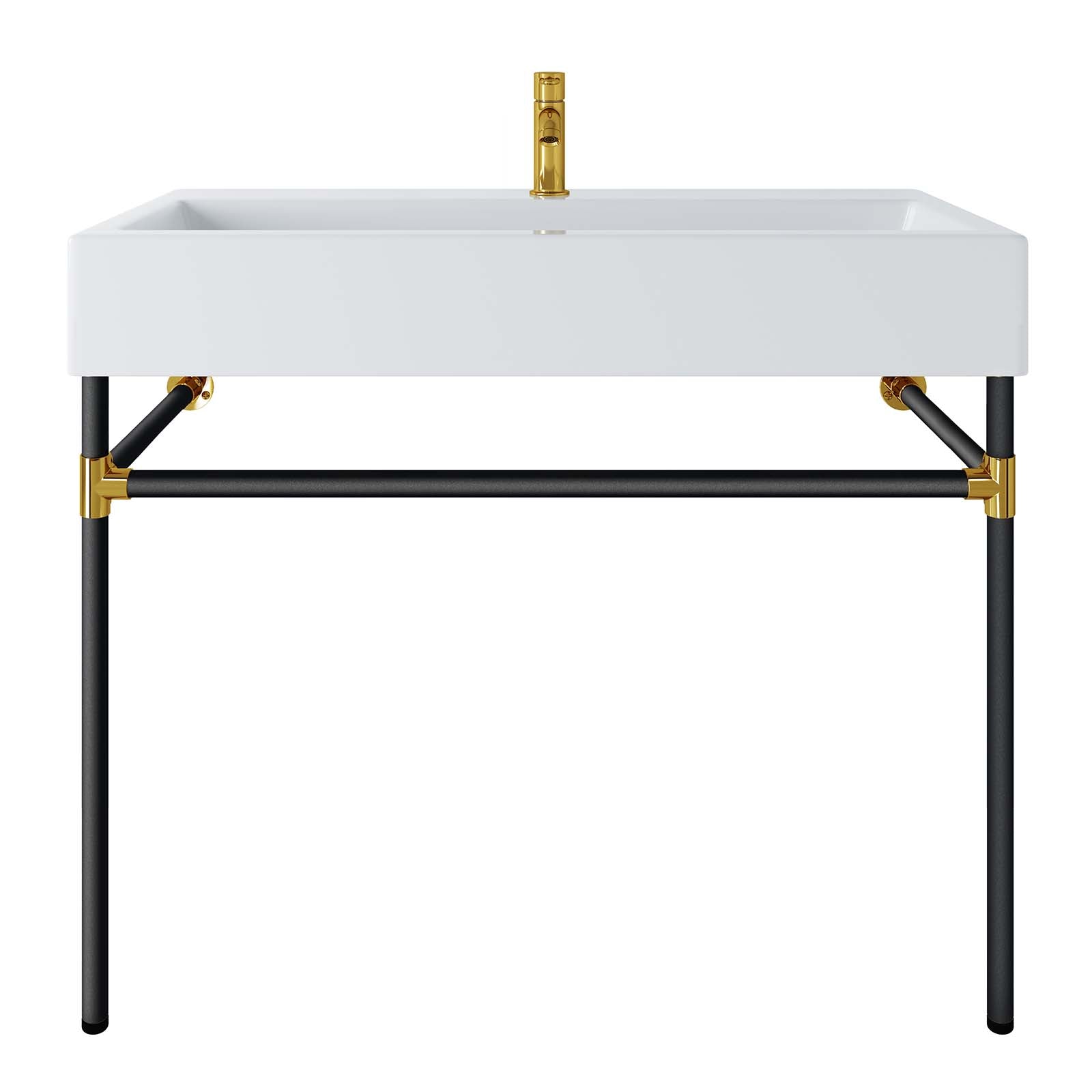 Redeem 40" Black Stainless Steel Wall-Mount Bathroom Vanity By Modway - EEI-5545 | Bathroom Accessories | Modishstore - 6