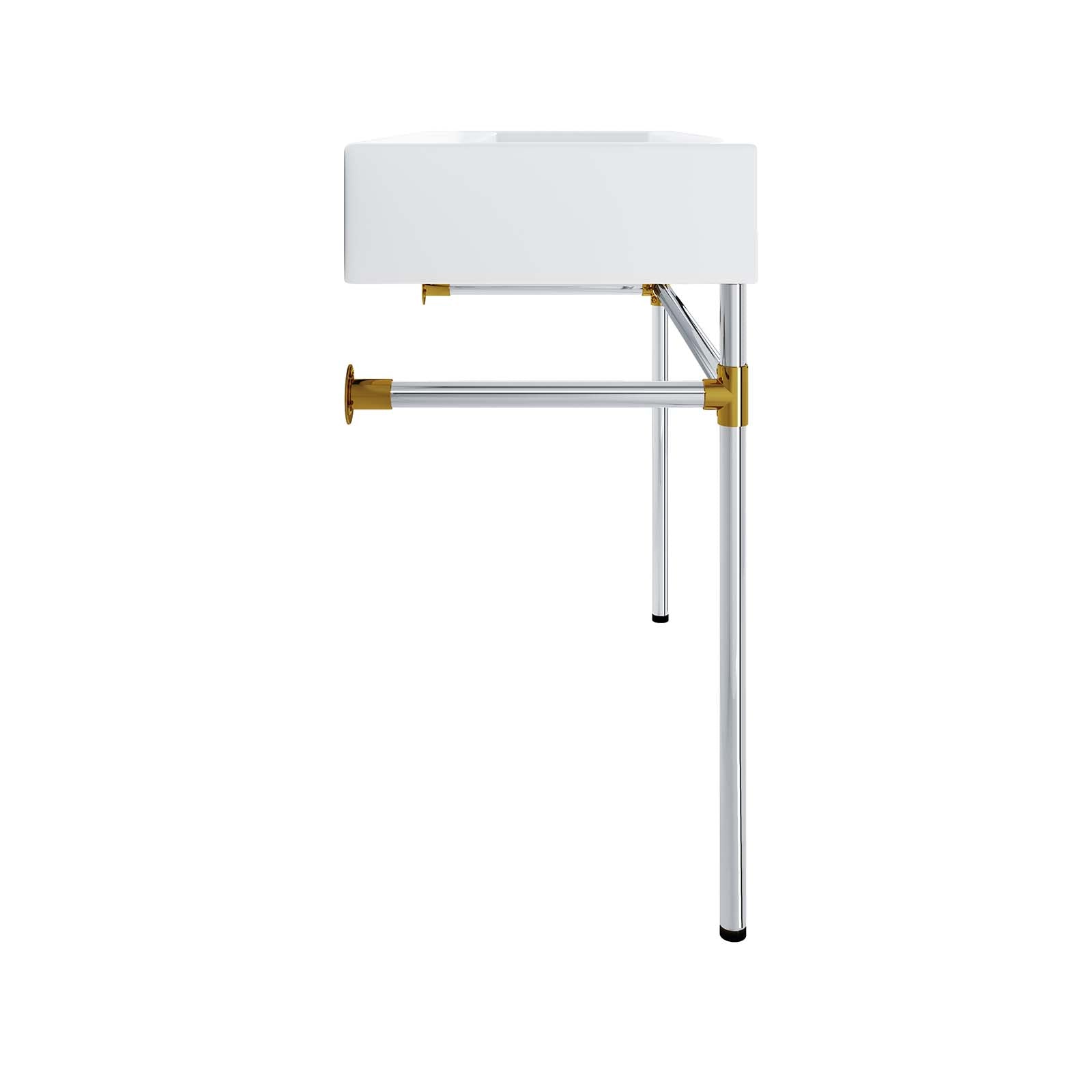 Redeem 40" Silver Stainless Steel Wall-Mount Bathroom Vanity By Modway - EEI-5546 | Bathroom Accessories | Modishstore - 5