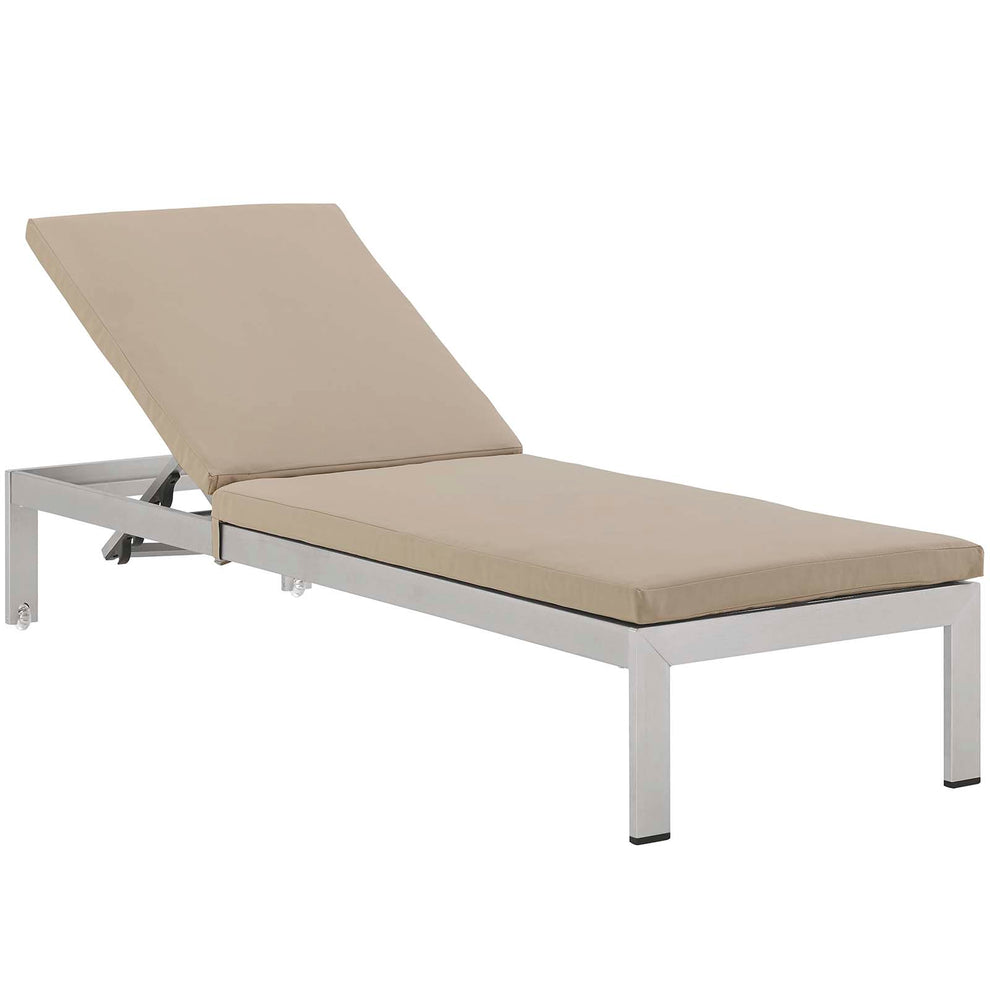 Shore Outdoor Patio Aluminum Chaise with Cushions By Modway - EEI-5547 | Outdoor Recliners & Lounge Chairs | Modishstore - 2