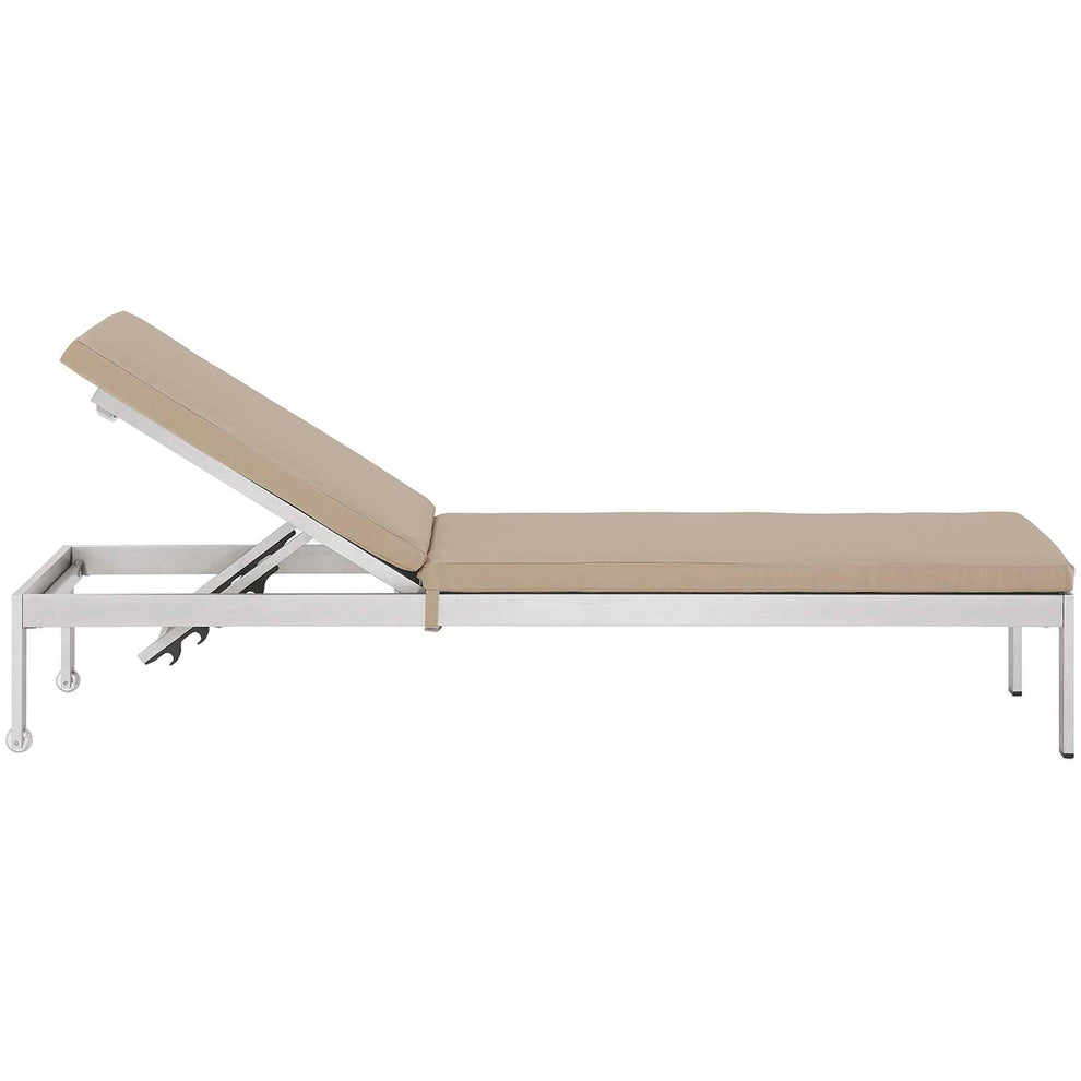 Shore Outdoor Patio Aluminum Chaise with Cushions By Modway - EEI-5547 | Outdoor Recliners & Lounge Chairs | Modishstore - 4
