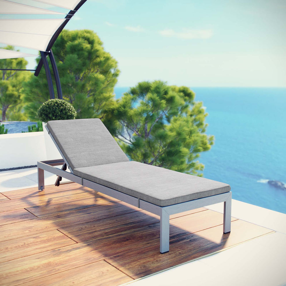 Shore Outdoor Patio Aluminum Chaise with Cushions By Modway - EEI-5547 | Outdoor Recliners & Lounge Chairs | Modishstore - 10
