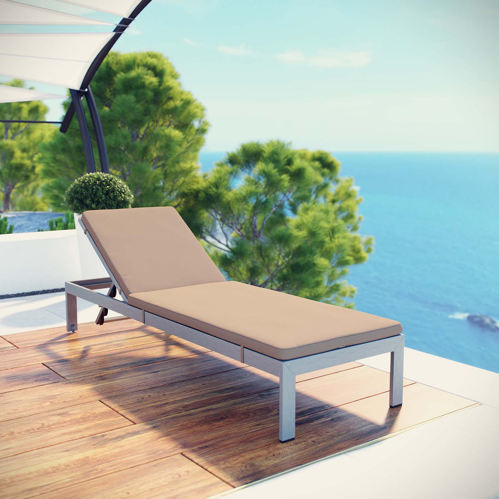 Shore Outdoor Patio Aluminum Chaise with Cushions By Modway - EEI-5547 | Outdoor Recliners & Lounge Chairs | Modishstore - 15