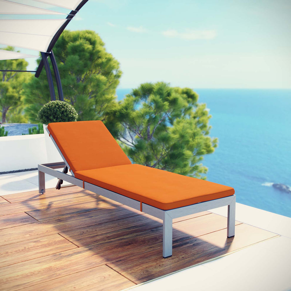 Shore Outdoor Patio Aluminum Chaise with Cushions By Modway - EEI-5547 | Outdoor Recliners & Lounge Chairs | Modishstore - 25