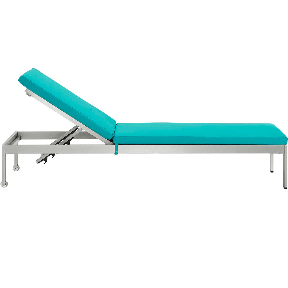 Shore Outdoor Patio Aluminum Chaise with Cushions By Modway - EEI-5547 | Outdoor Recliners & Lounge Chairs | Modishstore - 33