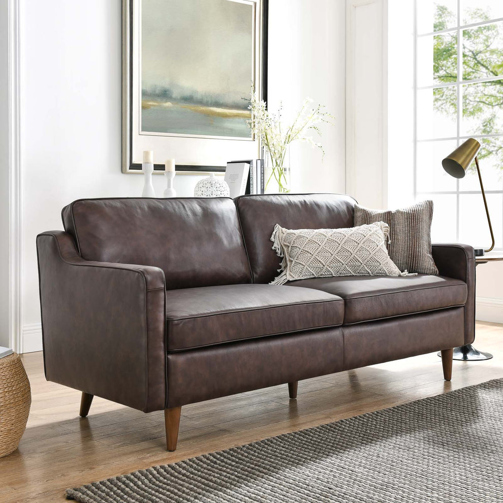 Impart Genuine Leather Sofa By Modway - EEI-5553 | Sofas | Modishstore - 1
