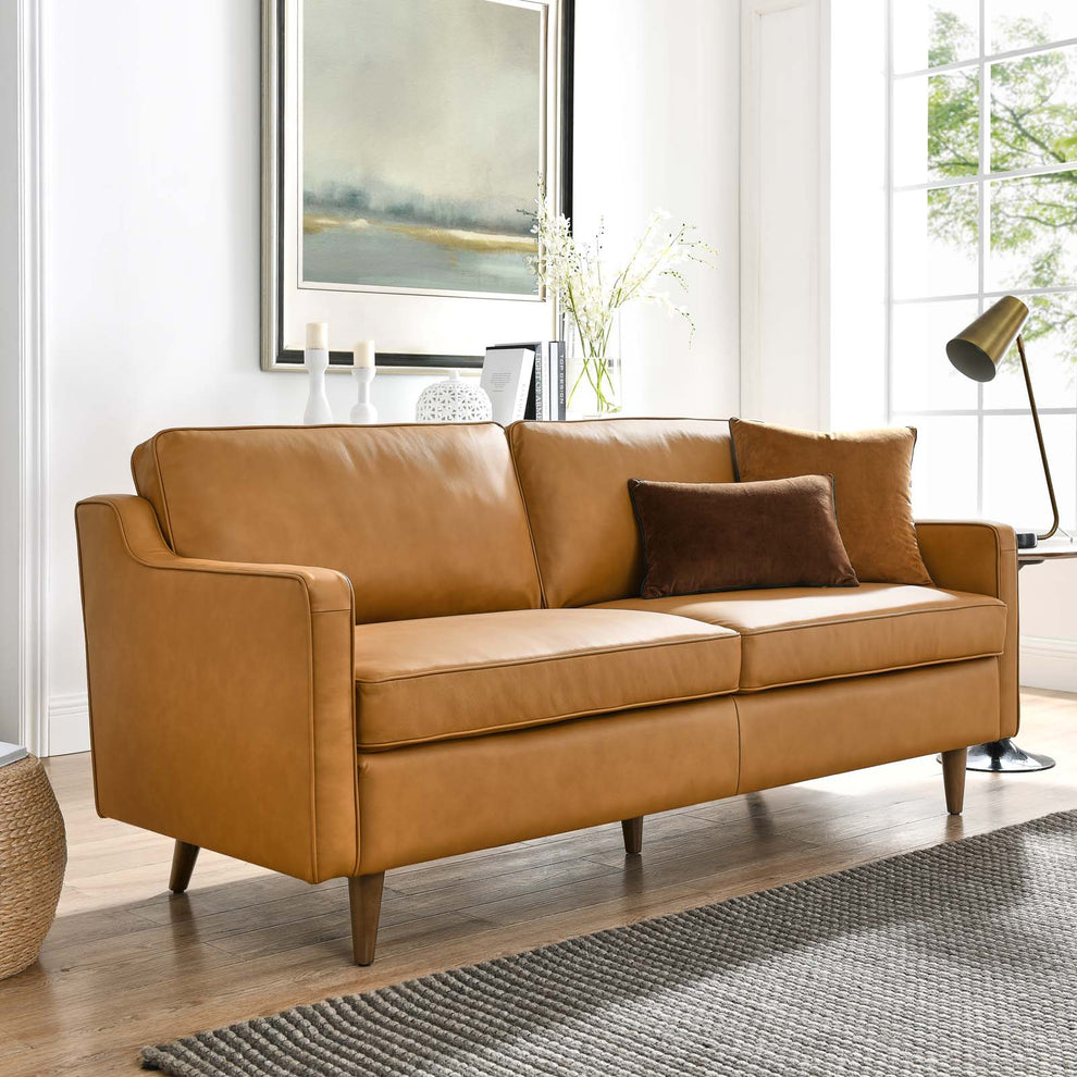 Impart Genuine Leather Sofa By Modway - EEI-5553 | Sofas | Modishstore - 16