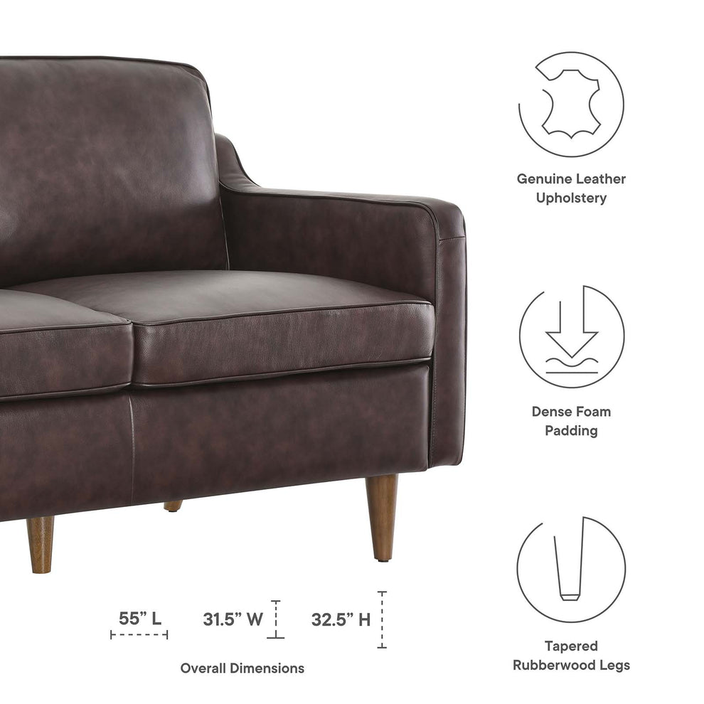 Impart Genuine Leather Loveseat By Modway - EEI-5554 | Loveseats | Modishstore - 3