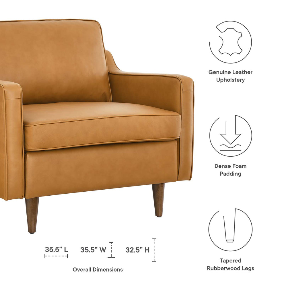 Impart Genuine Leather Armchair By Modway - EEI-5555 | Armchairs | Modishstore - 10