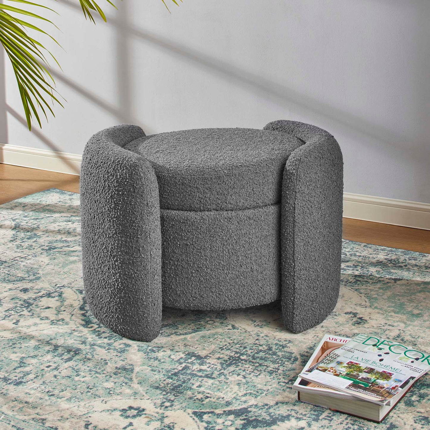 Modway Nebula Boucle Upholstered Upholstered Ottoman - EEI-5561 | Ottomans | Modishstore - 11