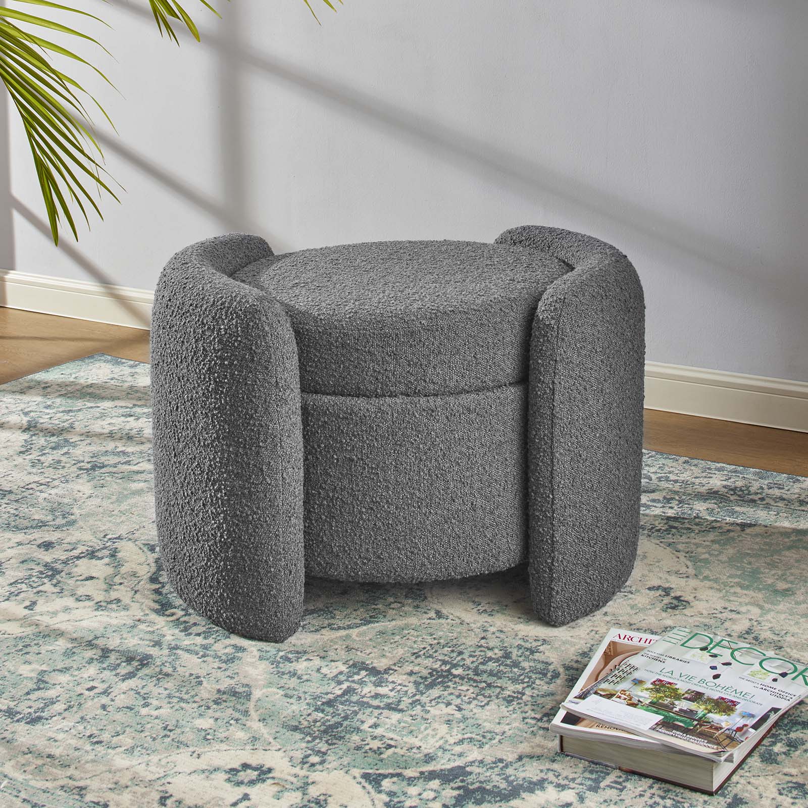 Modway Nebula Boucle Upholstered Upholstered Ottoman - EEI-5561 | Ottomans | Modishstore - 11