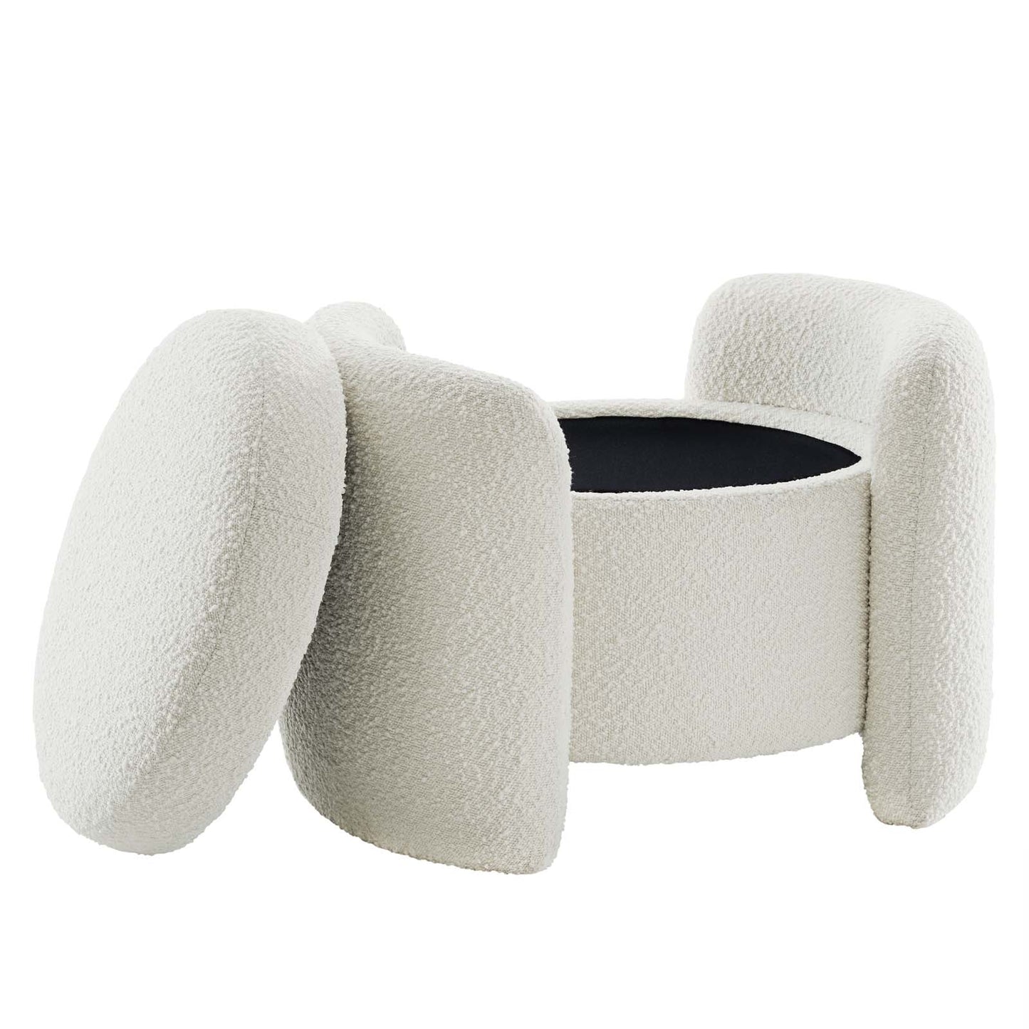 Modway Nebula Boucle Upholstered Upholstered Ottoman - EEI-5561 | Ottomans | Modishstore - 3
