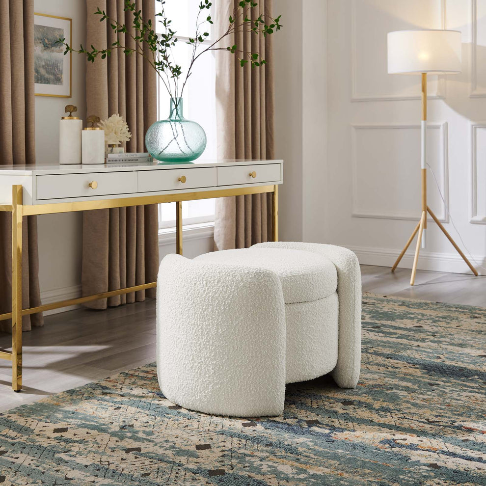 Modway Nebula Boucle Upholstered Upholstered Ottoman - EEI-5561 | Ottomans | Modishstore - 1