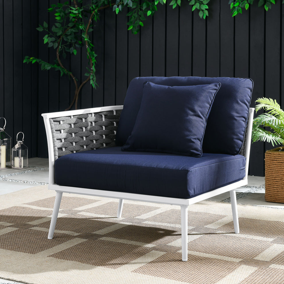 Stance Outdoor Patio Aluminum Left-Facing Armchair By Modway - EEI-5565 | Outdoor Chairs | Modishstore - 16