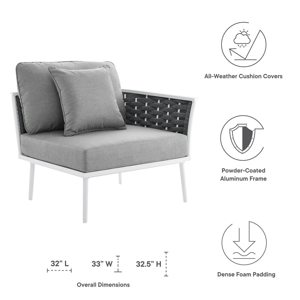 Stance Outdoor Patio Aluminum Right-Facing Armchair By Modway - EEI-5566 | Outdoor Chairs | Modishstore - 7