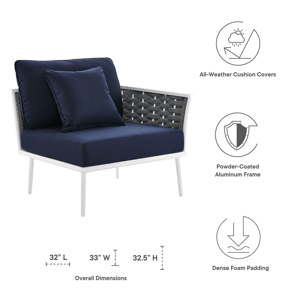 Stance Outdoor Patio Aluminum Right-Facing Armchair By Modway - EEI-5566 | Outdoor Chairs | Modishstore - 14