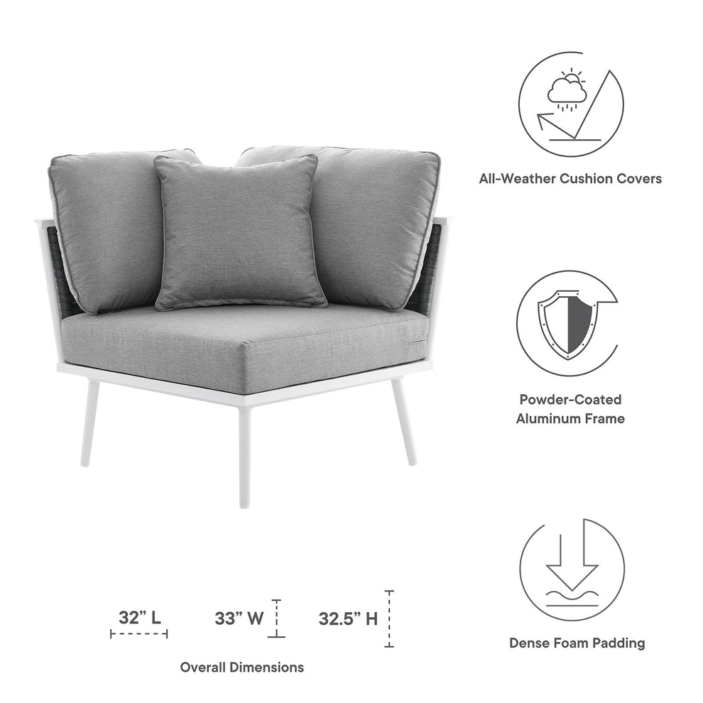 Stance Outdoor Patio Aluminum Corner Chair By Modway - EEI-5567 | Outdoor Chairs | Modishstore - 6