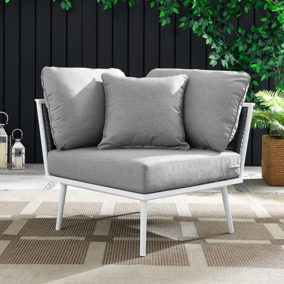 Stance Outdoor Patio Aluminum Corner Chair By Modway - EEI-5567 | Outdoor Chairs | Modishstore - 1
