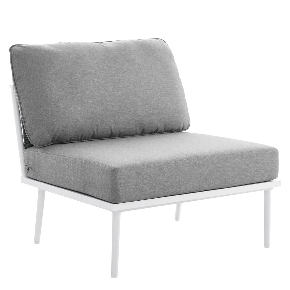 Stance Outdoor Patio Aluminum Armless Chair By Modway - EEI-5568 | Outdoor Chairs | Modishstore - 2