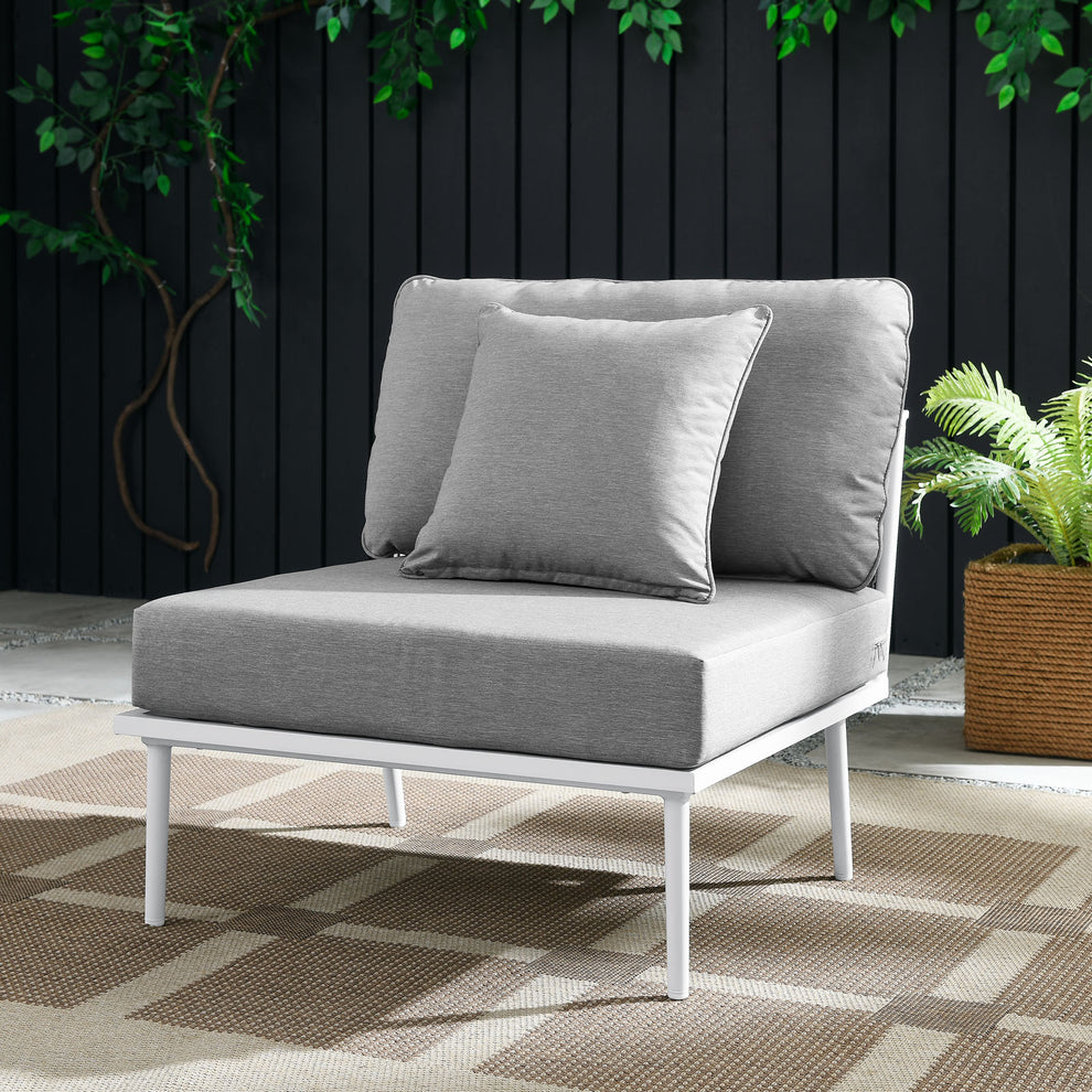 Stance Outdoor Patio Aluminum Armless Chair By Modway - EEI-5568 | Outdoor Chairs | Modishstore - 1