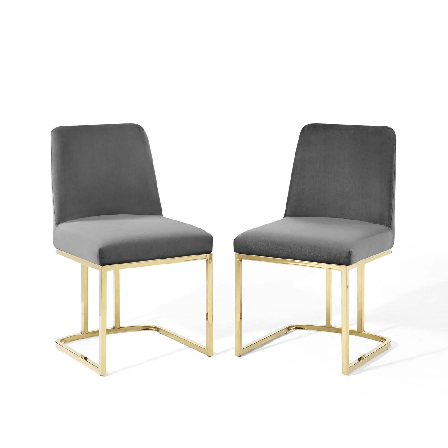 Amplify Sled Base Performance Velvet Dining Chairs - Set of 2 By Modway - EEI-5569 | Dining Chairs | Modishstore - 11
