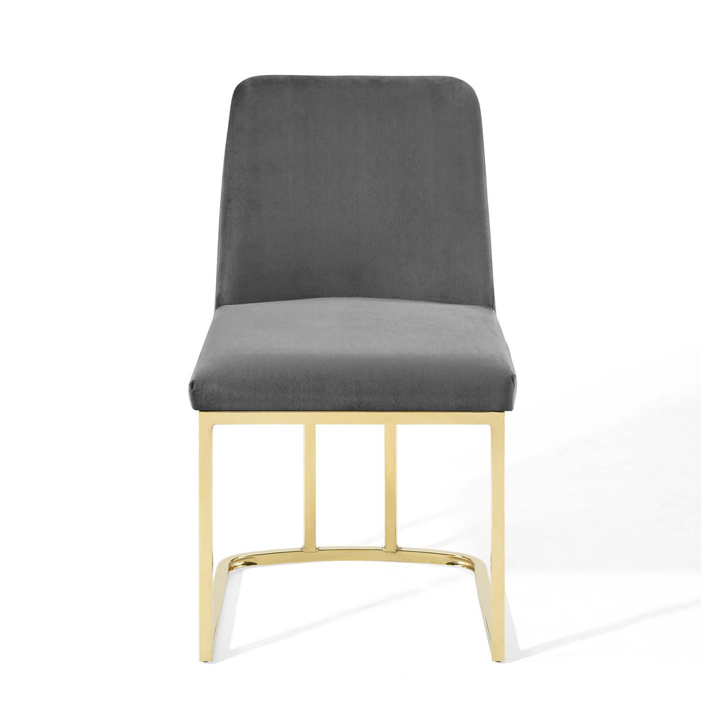 Amplify Sled Base Performance Velvet Dining Chairs - Set of 2 By Modway - EEI-5569 | Dining Chairs | Modishstore - 13