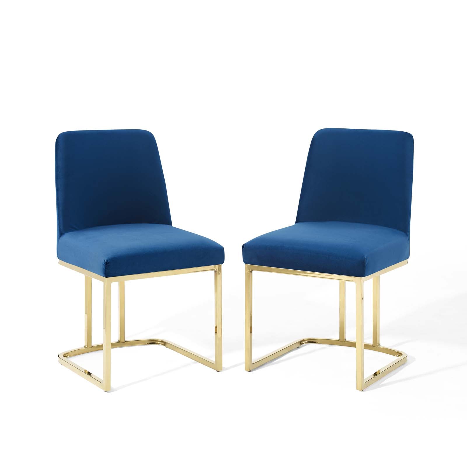 Amplify Sled Base Performance Velvet Dining Chairs - Set of 2 By Modway - EEI-5569 | Dining Chairs | Modishstore - 19