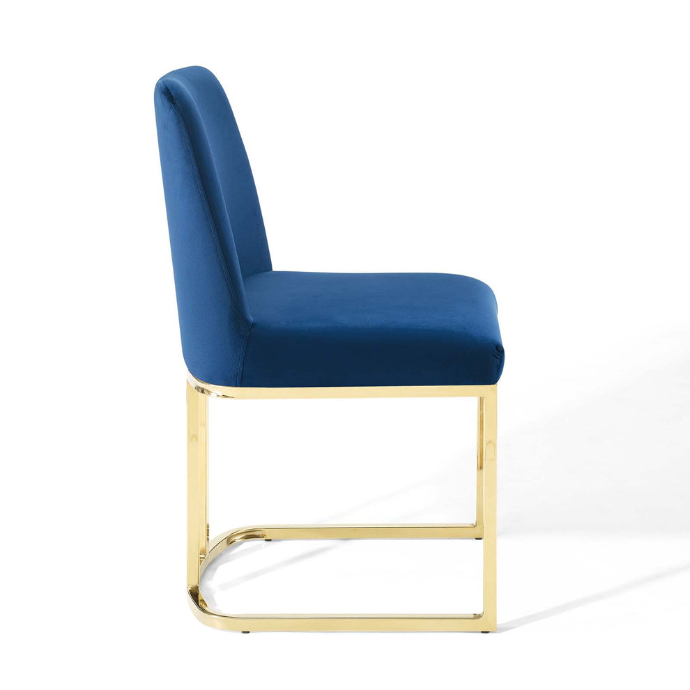 Amplify Sled Base Performance Velvet Dining Chairs - Set of 2 By Modway - EEI-5569 | Dining Chairs | Modishstore - 20