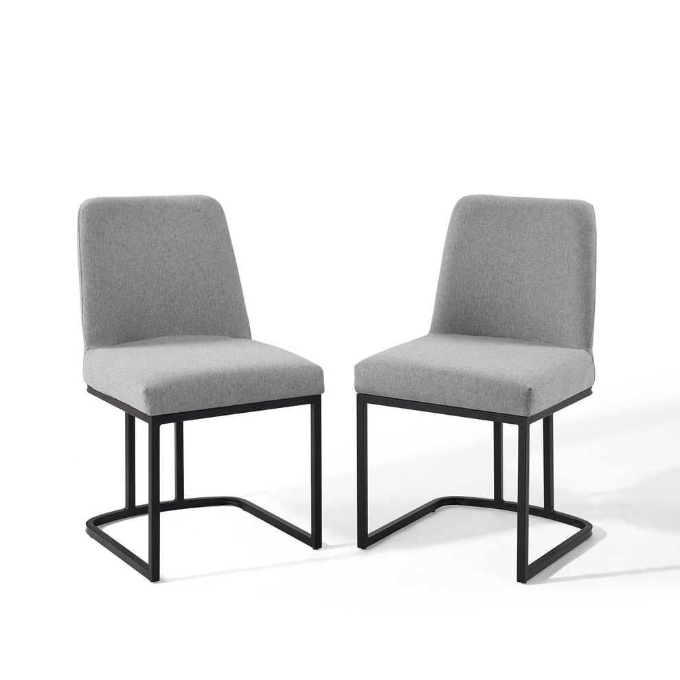 Amplify Sled Base Upholstered Fabric Dining Chairs - Set of 2 By Modway - EEI-5570 | Dining Chairs | Modishstore - 10