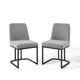 Amplify Sled Base Upholstered Fabric Dining Chairs - Set of 2 By Modway | Dining Chairs | Modishstore-10