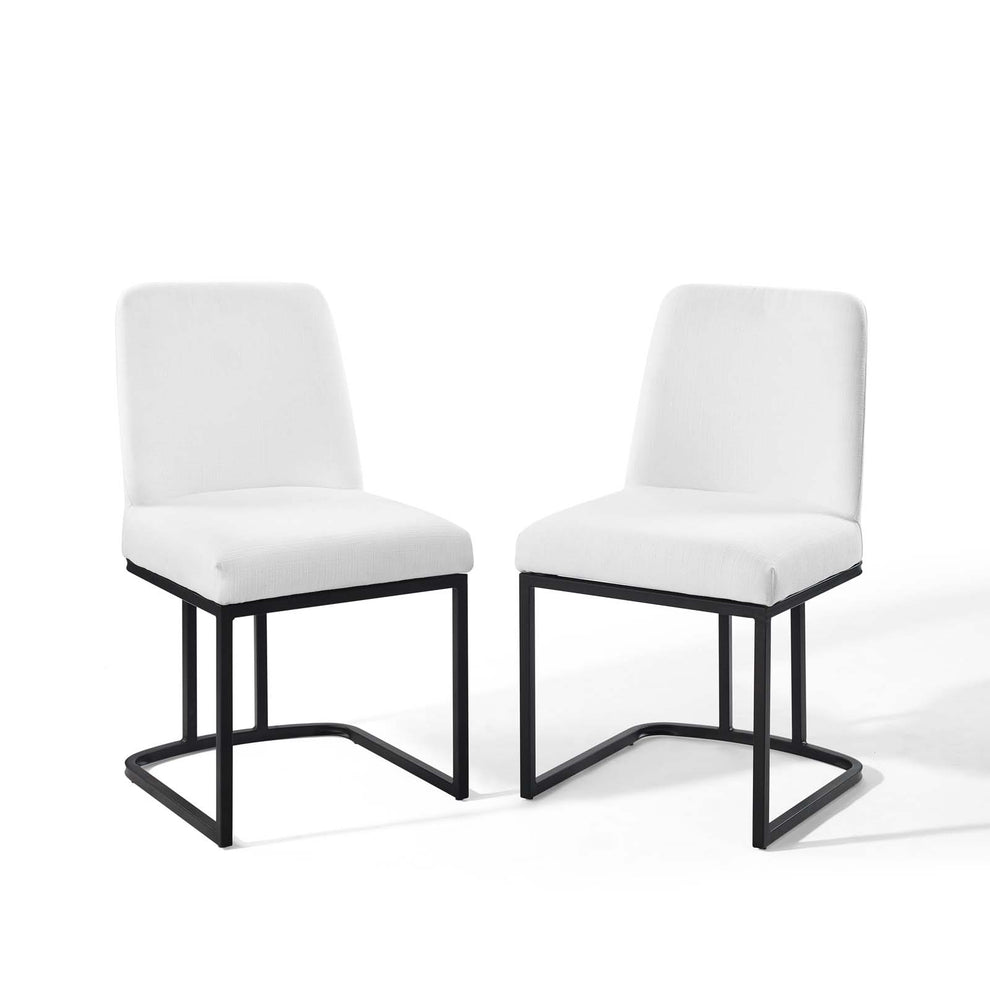 Amplify Sled Base Upholstered Fabric Dining Chairs - Set of 2 By Modway - EEI-5570 | Dining Chairs | Modishstore - 1