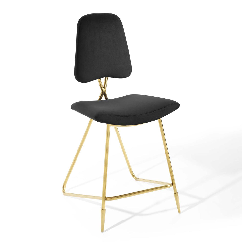 Ponder Counter Stool Performance Velvet Set of 2 By Modway - EEI-5572 | Counter Stools | Modishstore - 2