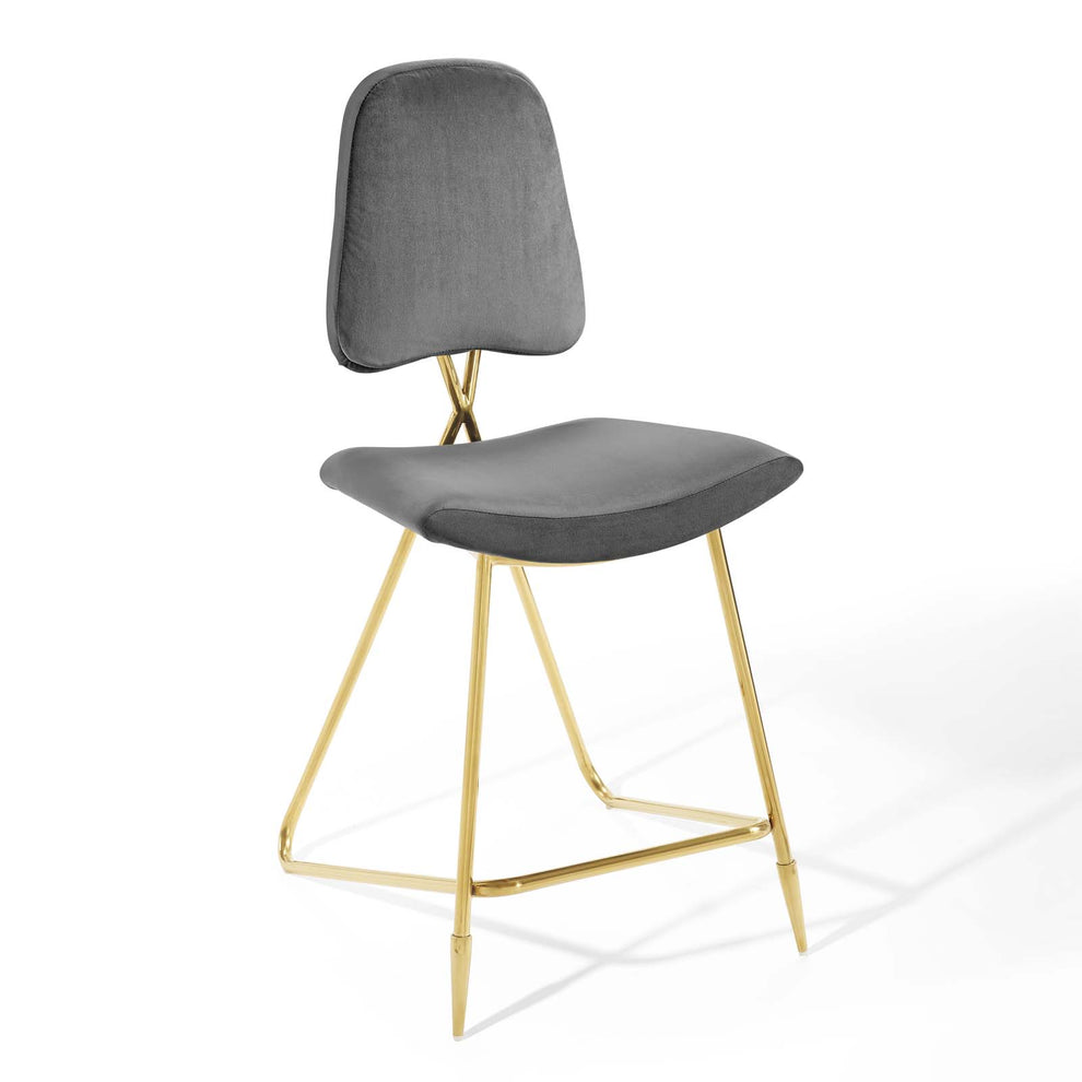 Ponder Counter Stool Performance Velvet Set of 2 By Modway - EEI-5572 | Counter Stools | Modishstore - 7