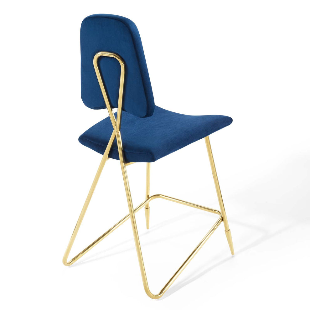 Ponder Counter Stool Performance Velvet Set of 2 By Modway - EEI-5572 | Counter Stools | Modishstore - 15