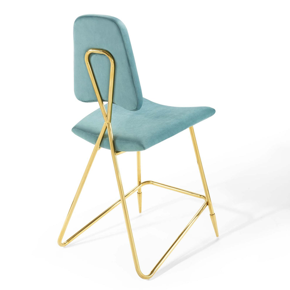 Ponder Counter Stool Performance Velvet Set of 2 By Modway - EEI-5572 | Counter Stools | Modishstore - 20