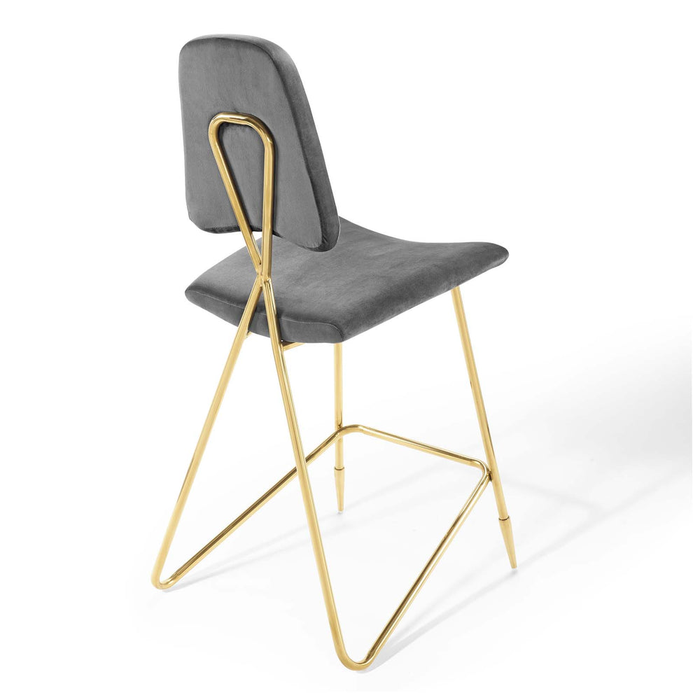 Ponder Bar Stool Performance Velvet Set of 2 By Modway - EEI-5573 | Bar Stools | Modishstore - 6