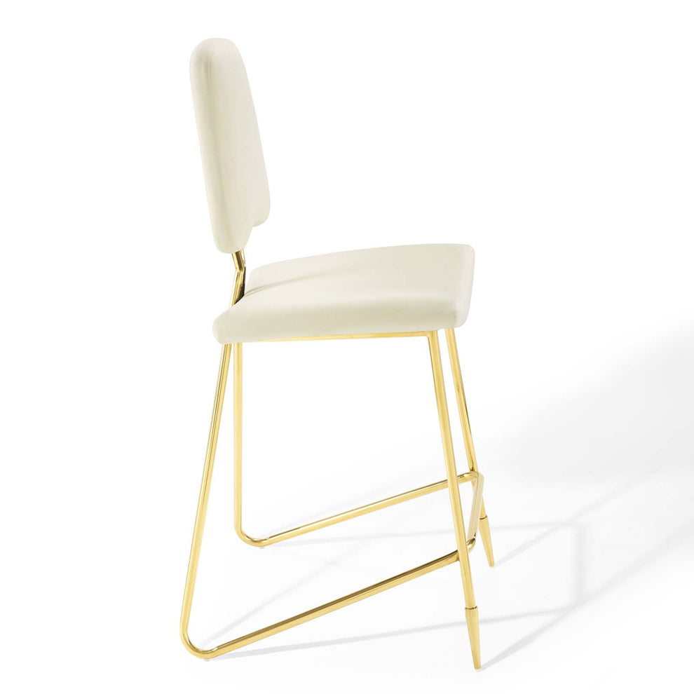 Ponder Bar Stool Performance Velvet Set of 2 By Modway - EEI-5573 | Bar Stools | Modishstore - 10