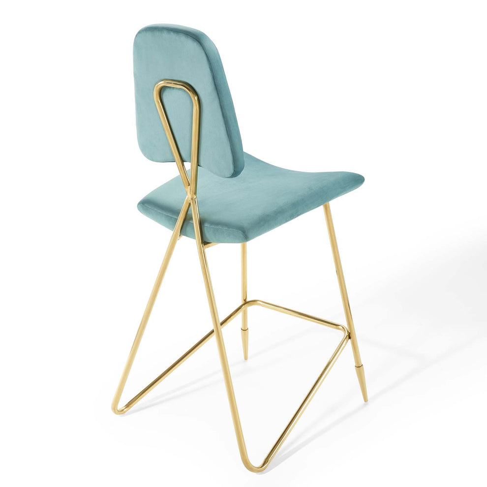 Ponder Bar Stool Performance Velvet Set of 2 By Modway - EEI-5573 | Bar Stools | Modishstore - 21