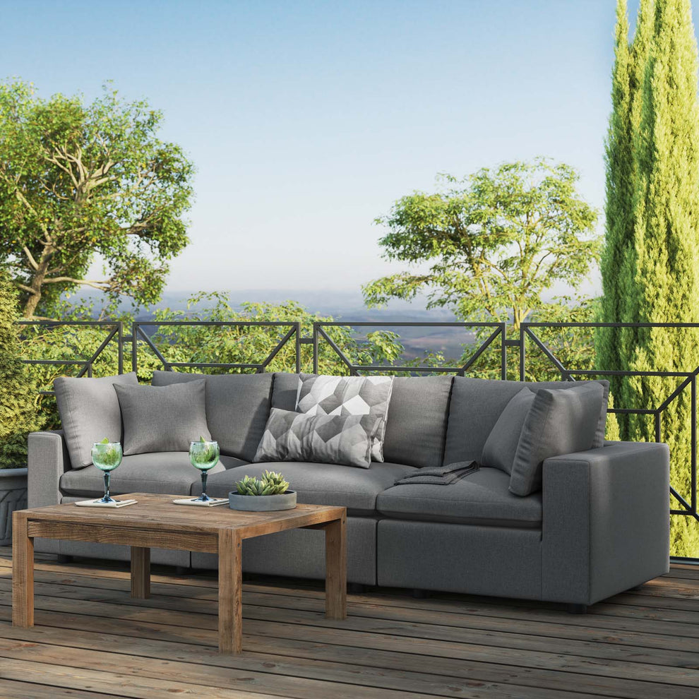 Modway Commix Overstuffed Outdoor Patio Sofa - EEI-5578 | Outdoor Sofas, Loveseats & Sectionals | Modishstore - 1
