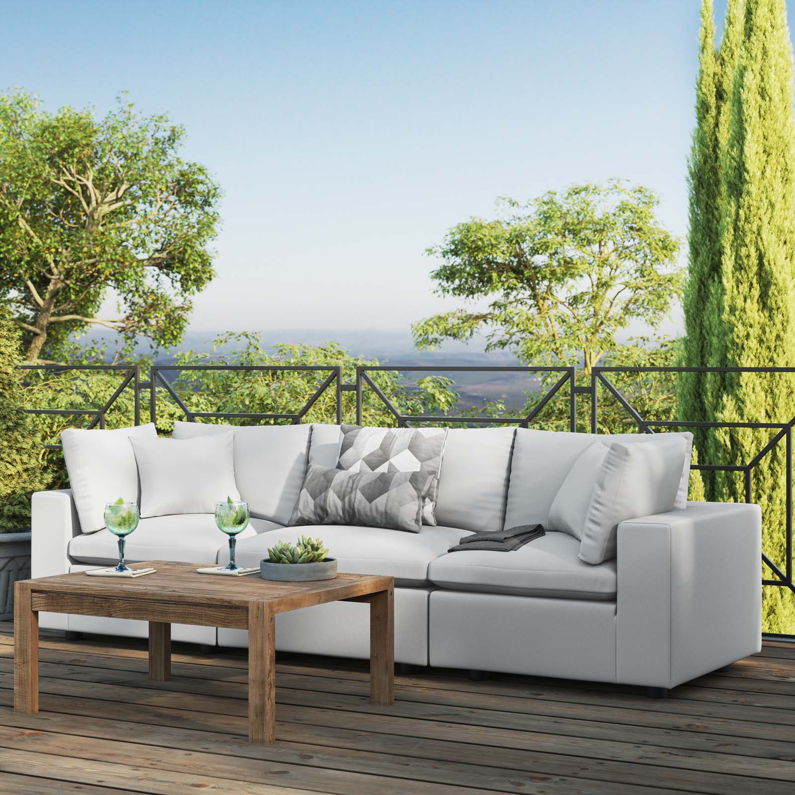 Modway Commix Overstuffed Outdoor Patio Sofa - EEI-5578 | Outdoor Sofas, Loveseats & Sectionals | Modishstore - 17