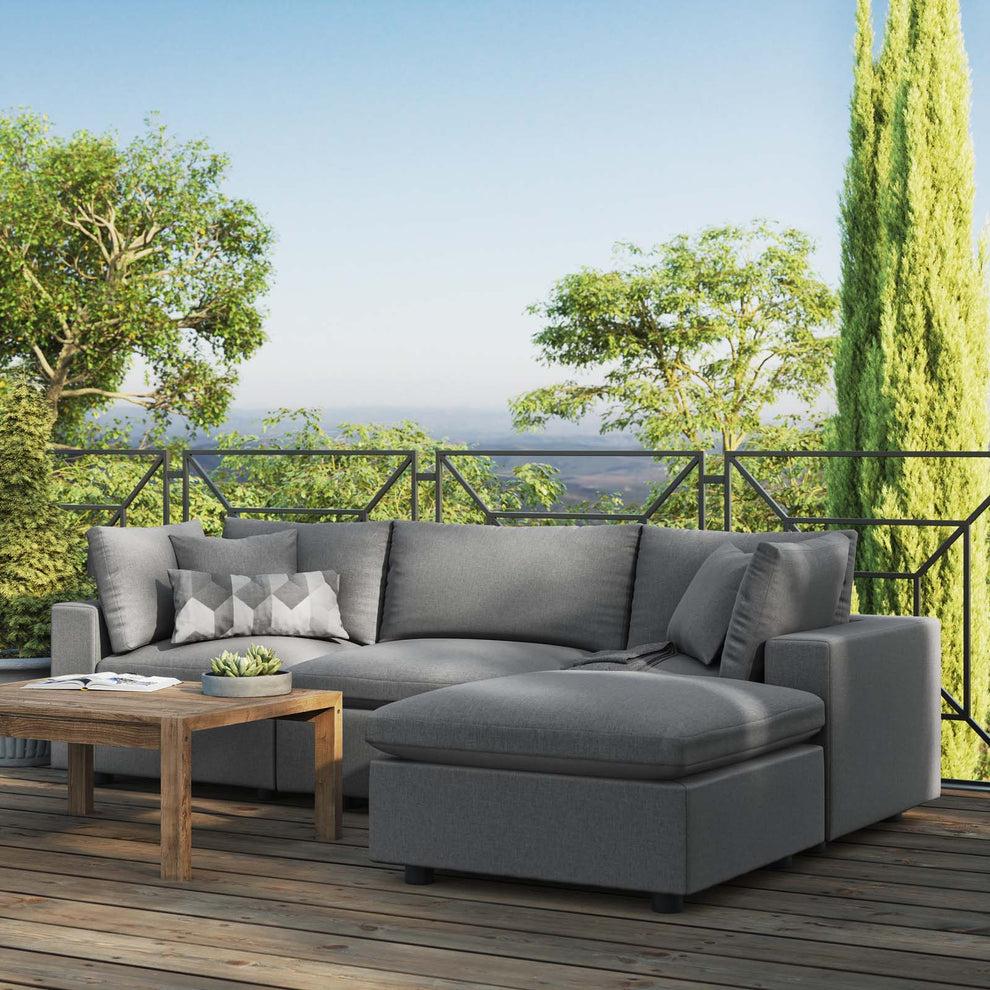 Modway Commix 4-Piece Outdoor Patio Sectional Sofa - EEI-5580 | Outdoor Sofas, Loveseats & Sectionals | Modishstore - 1