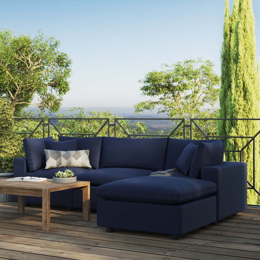 Modway Commix 4-Piece Outdoor Patio Sectional Sofa - EEI-5580 | Outdoor Sofas, Loveseats & Sectionals | Modishstore - 9