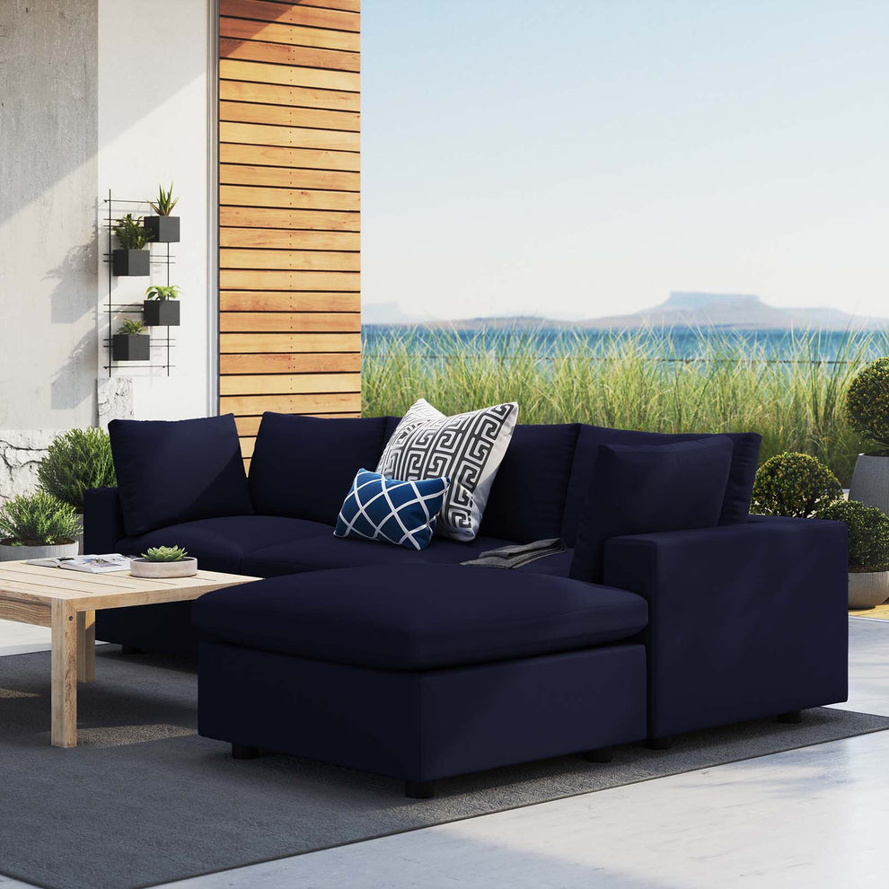 Modway Commix 4-Piece Sunbrella® Outdoor Patio Sectional Sofa - EEI-5581 | Outdoor Sofas, Loveseats & Sectionals | Modishstore - 1