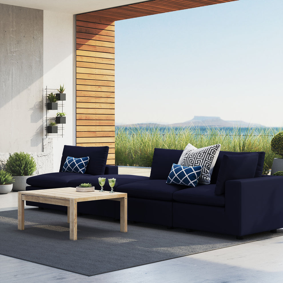 Modway Commix 4-Piece Sunbrella® Outdoor Patio Sectional Sofa - EEI-5582 | Outdoor Sofas, Loveseats & Sectionals | Modishstore - 1