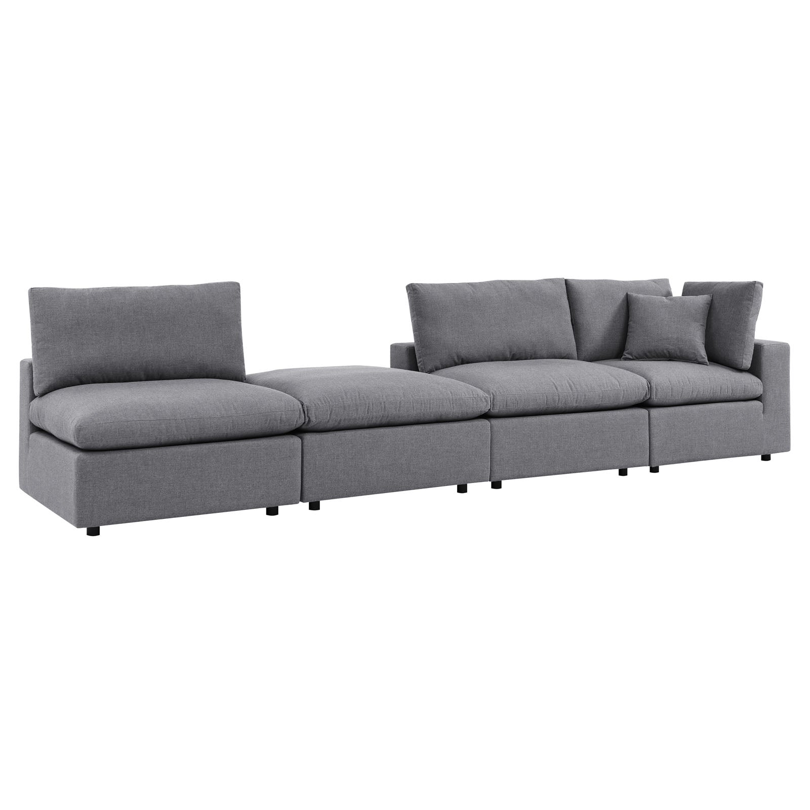 Modway Commix 4-Piece Sunbrella® Outdoor Patio Sectional Sofa | Outdoor Sofas, Loveseats & Sectionals | Modishstore-12