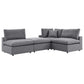 Modway Commix 4-Piece Sunbrella® Outdoor Patio Sectional Sofa | Outdoor Sofas, Loveseats & Sectionals | Modishstore-14