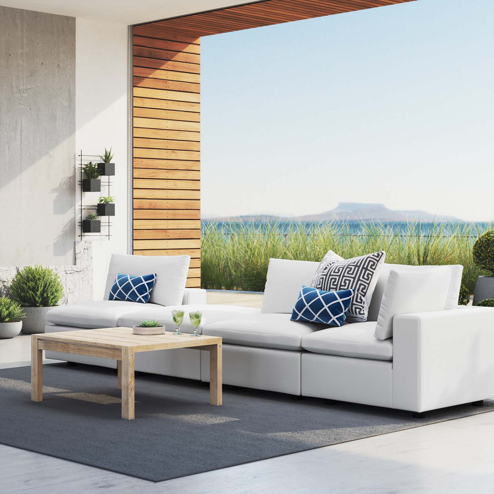 Modway Commix 4-Piece Sunbrella® Outdoor Patio Sectional Sofa - EEI-5582 | Outdoor Sofas, Loveseats & Sectionals | Modishstore - 16