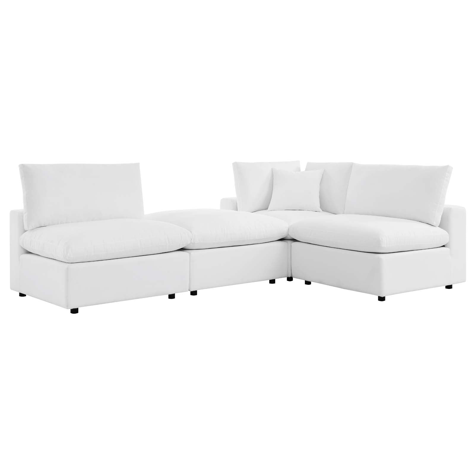 Modway Commix 4-Piece Sunbrella® Outdoor Patio Sectional Sofa | Outdoor Sofas, Loveseats & Sectionals | Modishstore-22