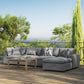 Modway Commix 5-Piece Outdoor Patio Sectional Sofa - EEI-5583 | Outdoor Sofas, Loveseats & Sectionals | Modishstore - 1
