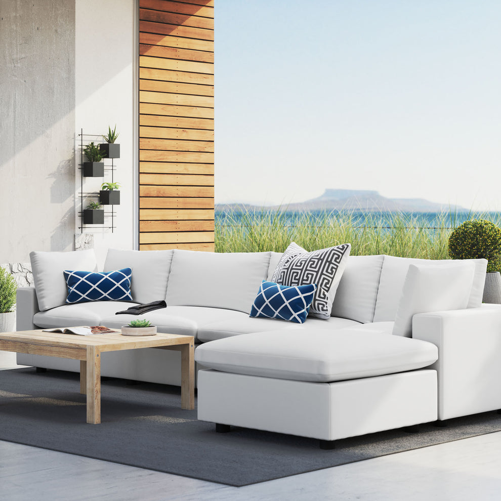 Modway Commix 5-Piece Sunbrella® Outdoor Patio Sectional Sofa - EEI-5584 | Outdoor Sofas, Loveseats & Sectionals | Modishstore - 16